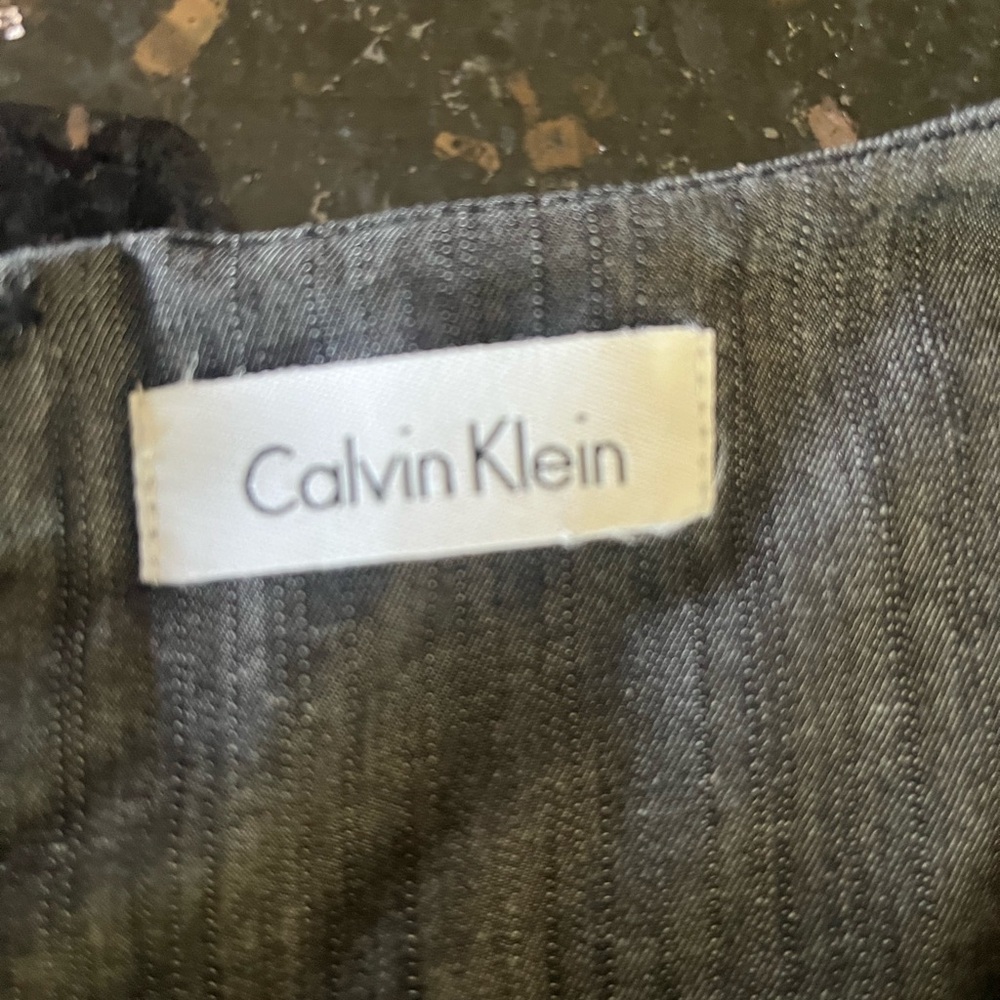 Calvin Klein Sleeveless A-line Dress in gray & Black - Picture 8 of 11